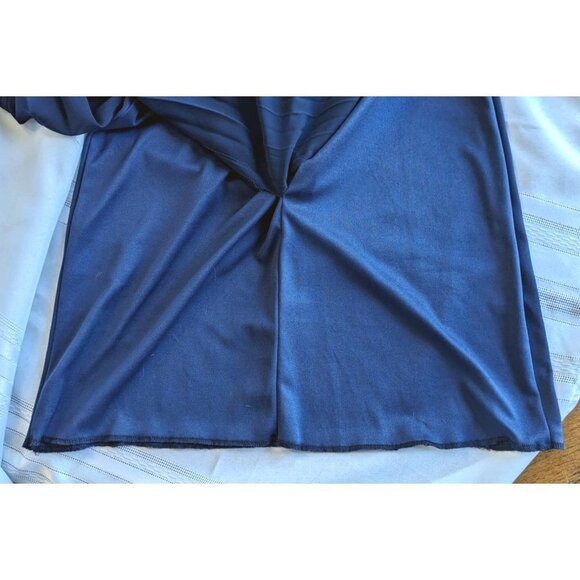 Vintage Y2K CACHE Midnight Blue Lean Column Sequined Mini Maxi Dress Size 8 - Picture 4 of 6